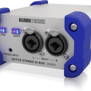 KLARK TEKNIK DN200 2-Channel Active DI Box with Extended Dynamic Range and Sum/Split Options