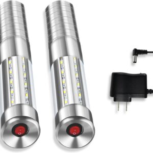 Colorful LED Flash Strobe Baton Champagne WINE BOTTLE RECHARGEABLE HANDHELD LIGHT 2PCS