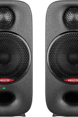 NUX AXON 3 Studio Reference Monitor,3/8" Mounting Socket, 4-Pin Connector,Advanced DSP, Flexible Audio I/O,90W Bi-Amp Power with 3" Woofers,Magnetic Footpads,Acoustic Correction EQ APP