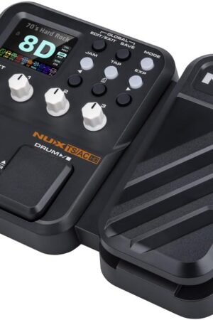 NUX MG-101 Multi Effects Pedal with 46 Effects, 25 Classic Amp Models, 512 Samples IR Resolution, 12 user-loadable IR slots, JAM–Phrase Looper, Drum Machine, Metronome Function,