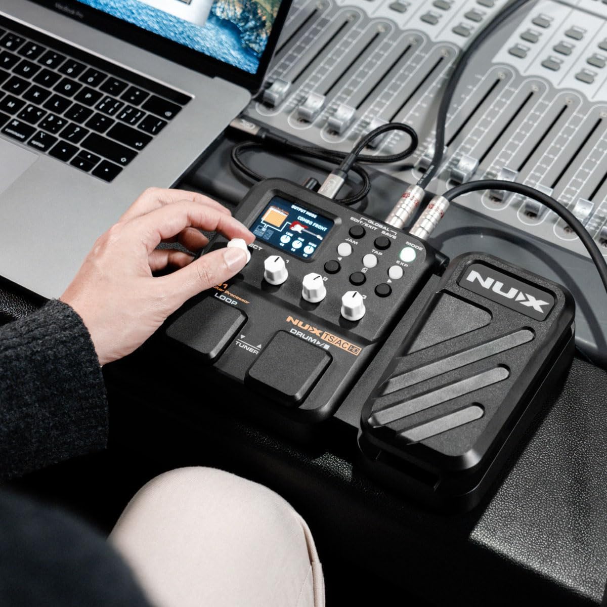NUX MG-101 Multi Effects Pedal with 46 Effects, 25 Classic Amp Models, 512 Samples IR Resolution, 12 user-loadable IR slots, JAM–Phrase Looper, Drum Machine, Metronome Function, - Image 4