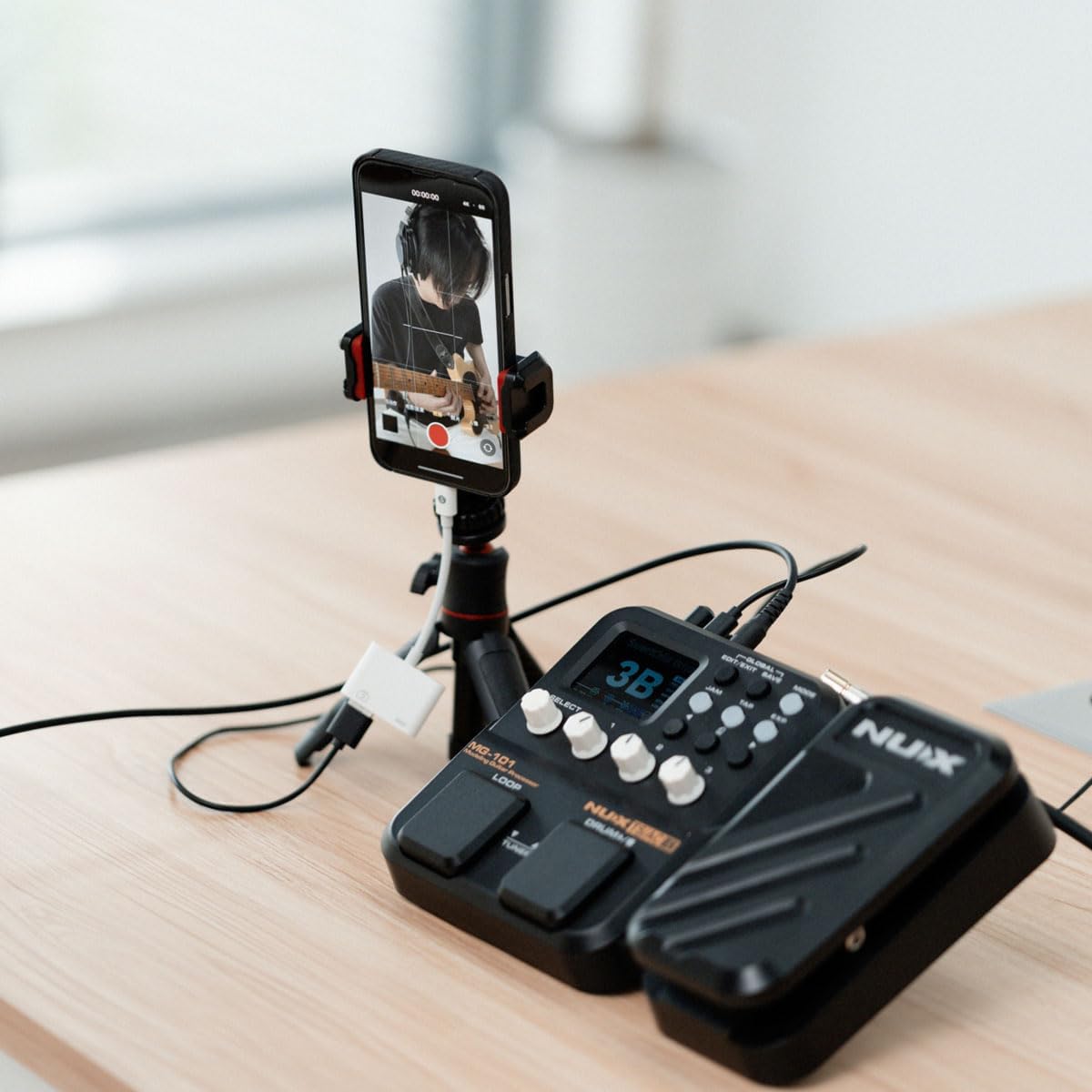 NUX MG-101 Multi Effects Pedal with 46 Effects, 25 Classic Amp Models, 512 Samples IR Resolution, 12 user-loadable IR slots, JAM–Phrase Looper, Drum Machine, Metronome Function, - Image 5