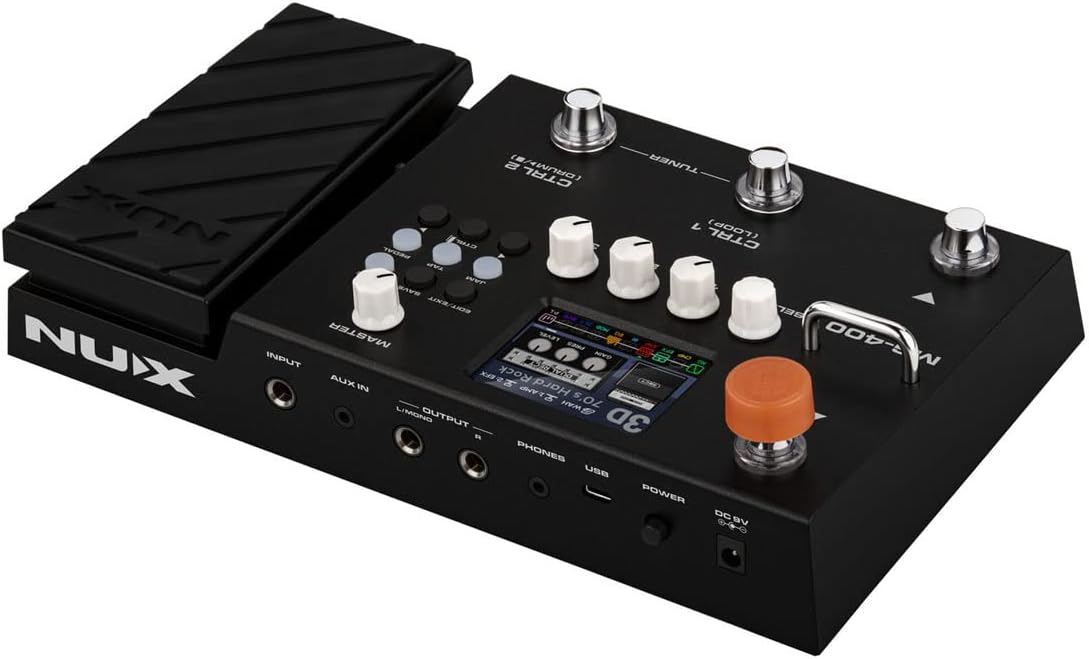 NUX MG-400 Multi Effects Pedal, 30 Amp Modeling, 512 Samples IR, 10 Independent Moveable Signal Blocks, 36 Built-in Cabinet IRs, Real‑Time Interaction, Backup & Safety, 24 User-loadable IR Slots - Image 2