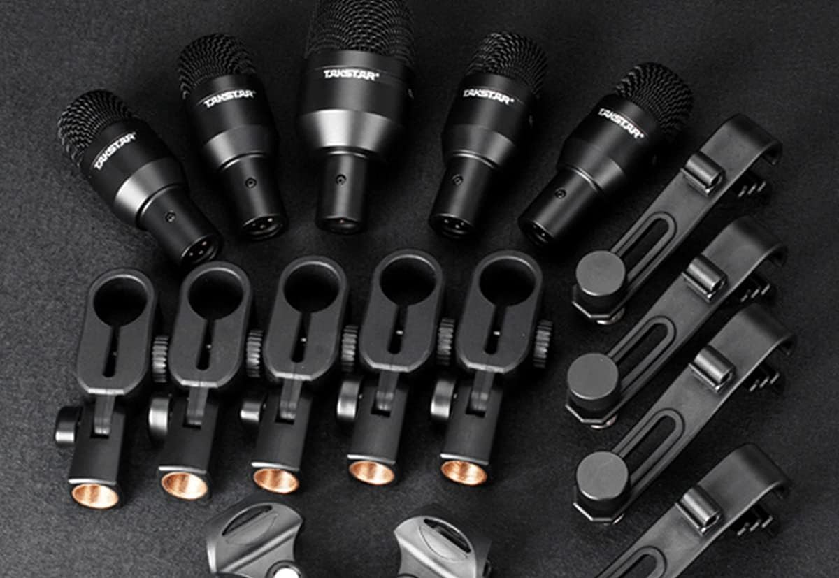 TAKSTAR Drum Microphone Kit, 7 Piece Drum Instrument Mic for Performing and Recording - Professional Condenser Mic for Kick, Snare, Rack Toms, Floor Toms, and Congas - Image 4