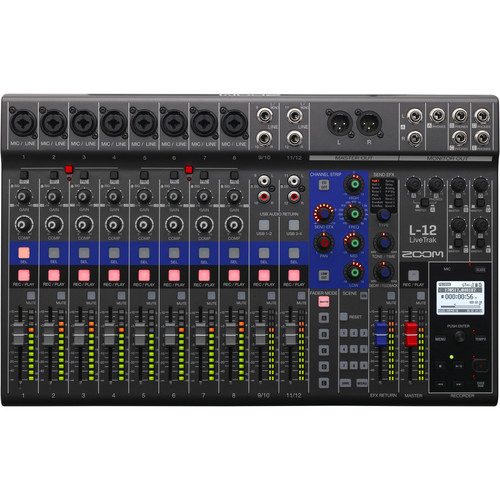 Zoom LiveTrak L-12 - 12-Channel Digital Mixer & Multitrack Recorder - Image 3