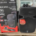 WORLDKING WKB-1509L 15 Inch Multifunctional PA Active Speaker System With Equalizer,Bluetooth, Speaker, Two Wireless Microphones & USB/SD Port aww