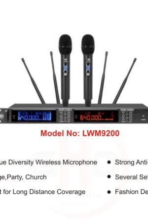 GHD Pro Audio LWM9200 Dual Handheld Wireless Microphone