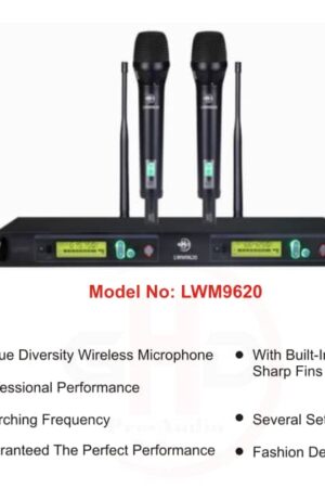 GHD Pro Audio LWM9620 Dual Handheld Wireless Microphone