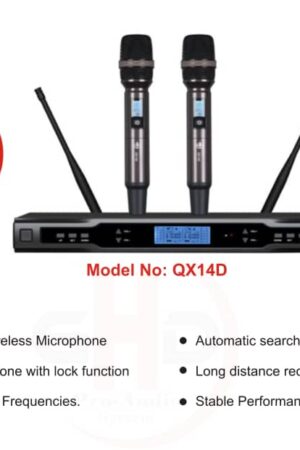 GHD Pro Audio QX14D Dual Handheld Wireless Microphone