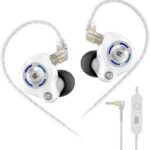 KZ Gale Wired Earbuds with Microphone, HiFi Deep Bass Comfort-Fit Ear Buds for Gaming, Super-Linear Driver IEM for Gaming, Compatible for PC, PS5, PS4, Nintendo, Switch, Steam Deck (3.5, White)