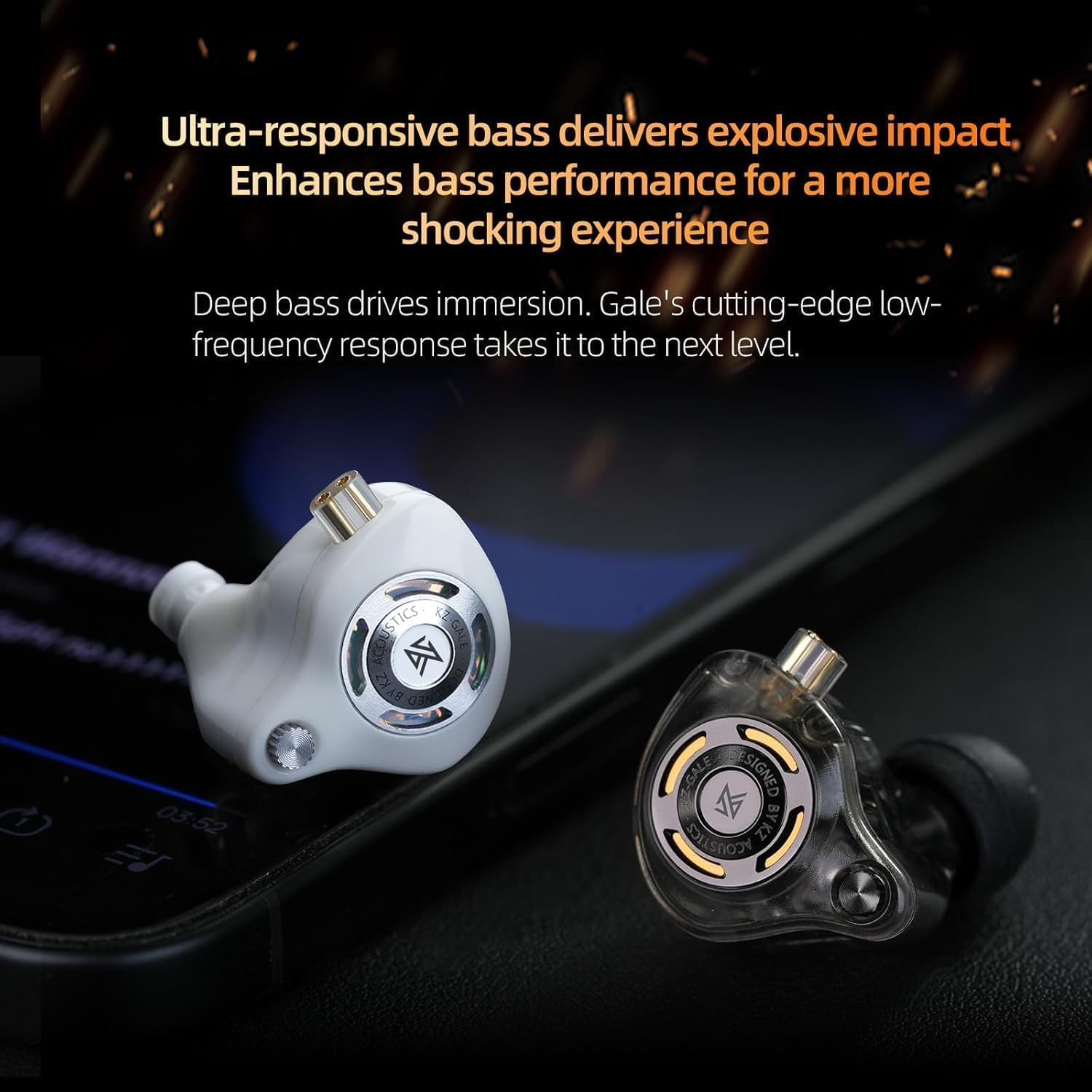 KZ Gale Wired Earbuds with Microphone, HiFi Deep Bass Comfort-Fit Ear Buds for Gaming, Super-Linear Driver IEM for Gaming, Compatible for PC, PS5, PS4, Nintendo, Switch, Steam Deck (3.5, White) - Image 7