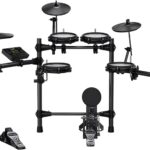 NuX DM-210 All Mesh Head Entry-Level Recordable Digital Drum Kit with Mesh Drum Pads, Independent Kick Drum, Diverse Sound Library, and Coach Function