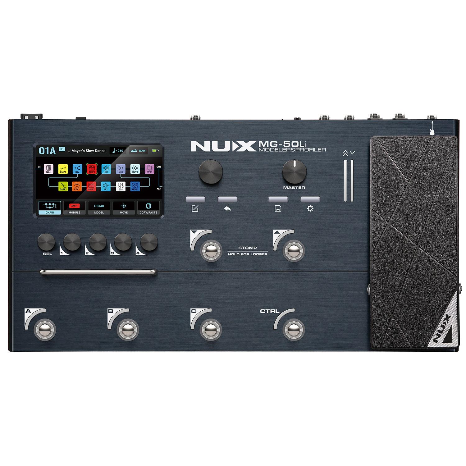 Nux MG-50Li Guitar & Bass Multi-FX Processor and Profiler with Built in Rechargeable Battery