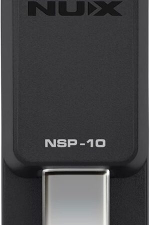 NUX  NSP-10 Piano Sustain Pedal - Momentary Action, Polarity Switch, 2m Cable, 6.3mm Jack, Metal Housing with Anti-Slip Base for Electronic Keyboards & Digital Pianos