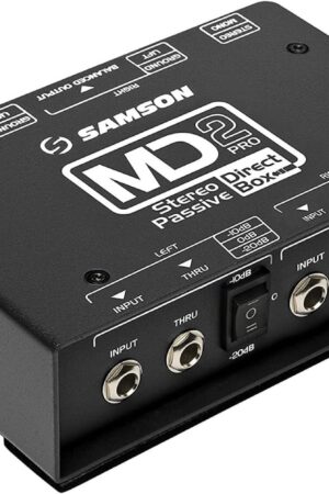 Samson MD2 Pro Stereo Passive Direct Box, Shielded Transformer