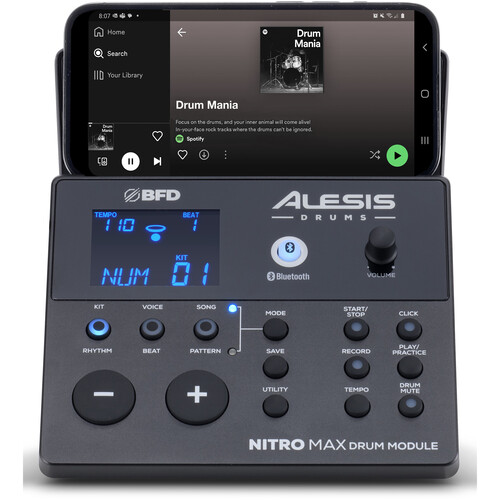 Alesis Nitro Max 8-Piece Electronic Drum Kit with Mesh Heads and Bluetooth - Image 19