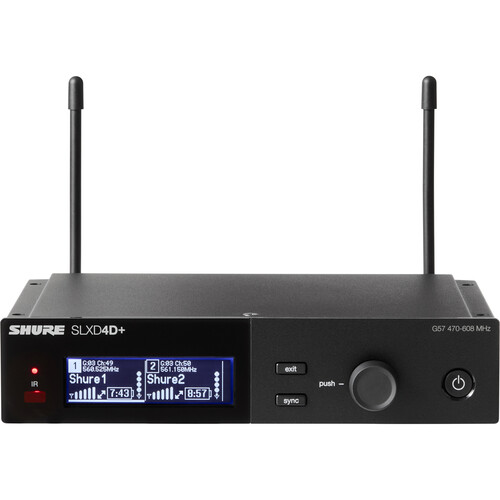 Shure SLXD24+/B58 Dual-Channel Digital Wireless Handheld Microphone System with Beta 58A Capsules (G57: 470 to 608 MHz) - Image 3